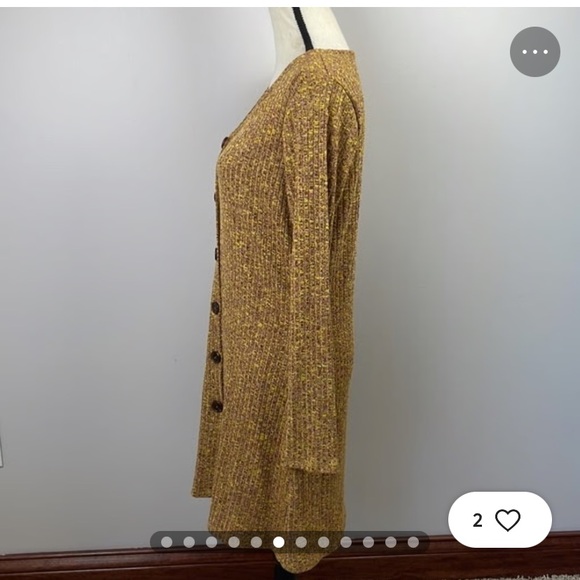 NWT Alya Sherlyn Button Down Knit Dress SZ S Multicolor Button Down Long Sleeve - Picture 8 of 15